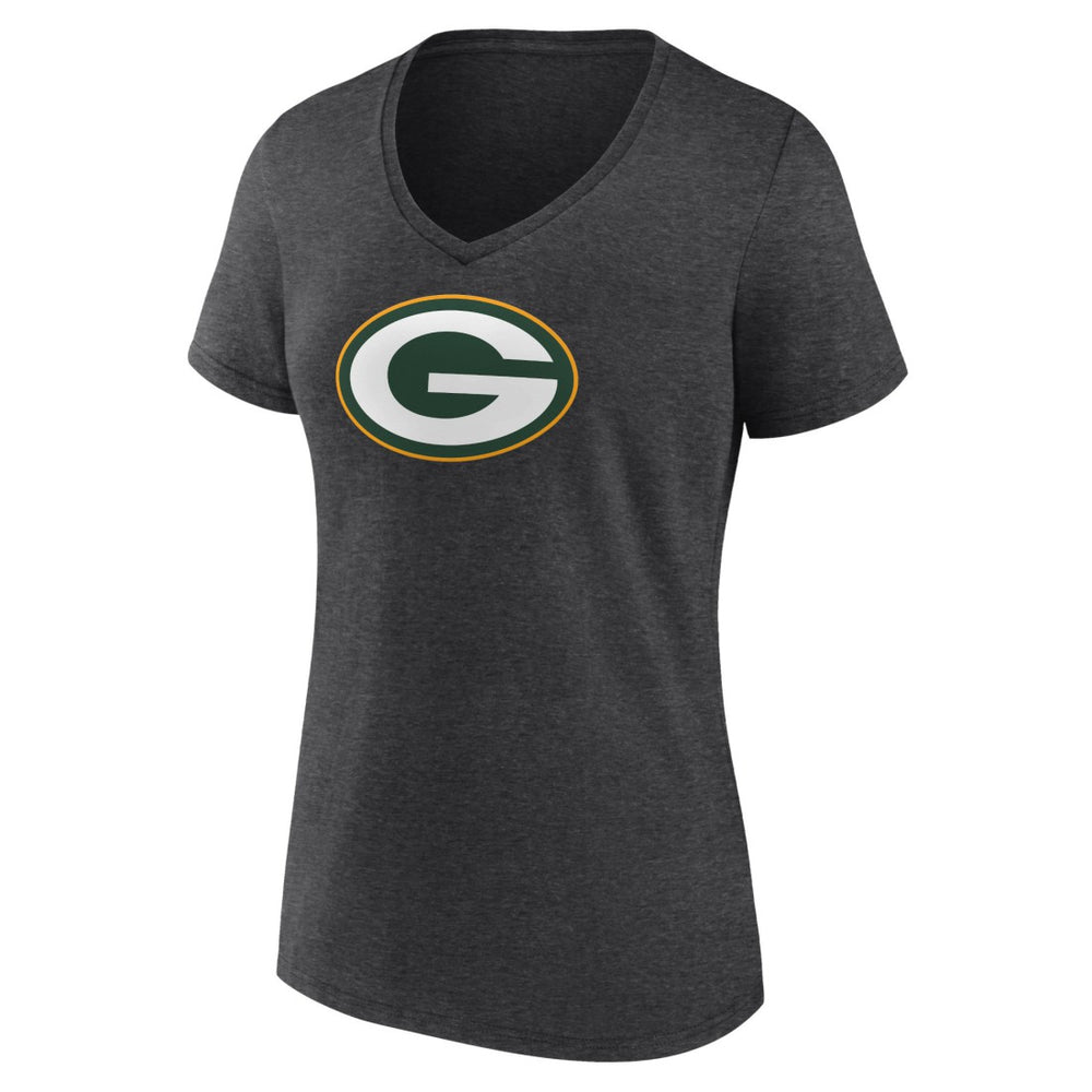 Green Bay Packers Women's Primary Team Logo V-Neck T-Shirt | NFL Hot