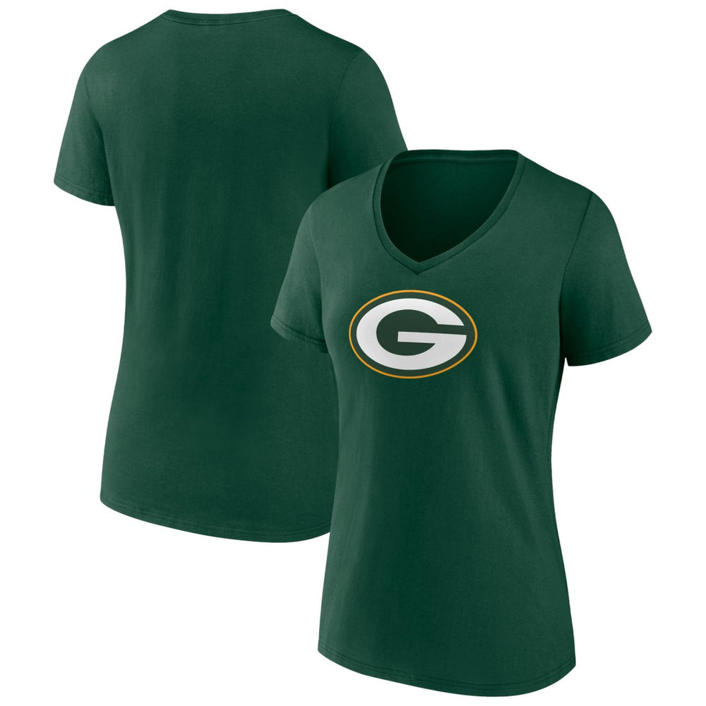 Green Bay Packers Women's Primary Team Logo V-Neck T-Shirt | NFL On sale