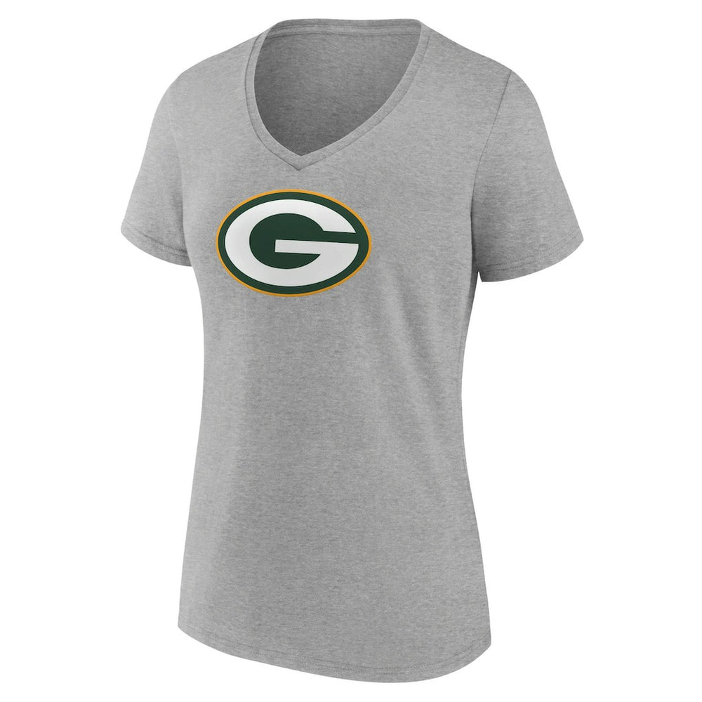Green Bay Packers Women's Primary Team Logo V-Neck T-Shirt | NFL Hot