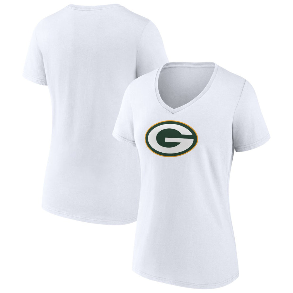 Green Bay Packers Women's Primary Team Logo V-Neck T-Shirt | NFL Sale