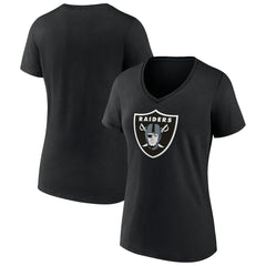 Las Vegas Raiders Women's Primary Team Logo V-Neck T-Shirt | NFL Outlet