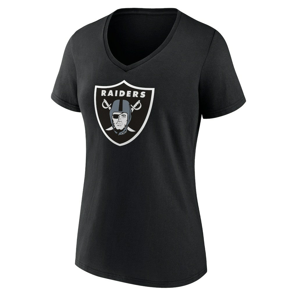 Las Vegas Raiders Women's Primary Team Logo V-Neck T-Shirt | NFL Outlet