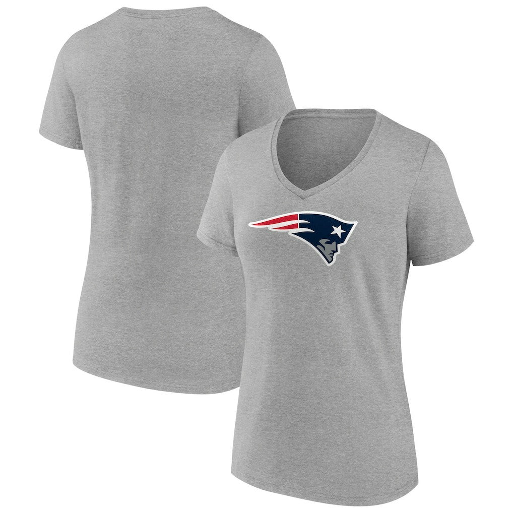 New England Patriots Women's Primary Team Logo V-Neck T-Shirt | NFL Hot