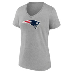 New England Patriots Women's Primary Team Logo V-Neck T-Shirt | NFL Hot
