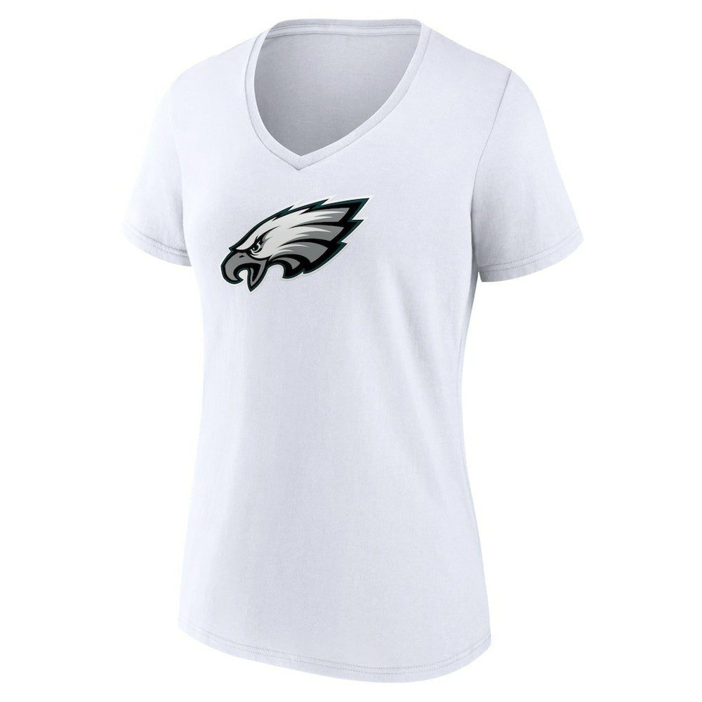 Philadelphia Eagles Women's Primary Team Logo V-Neck T-Shirt | NFL Outlet