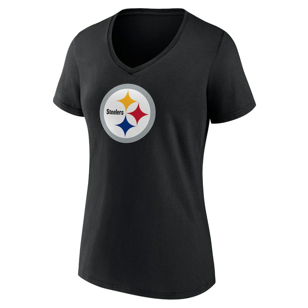 Pittsburgh Steelers Women's Primary Team Logo V-Neck T-Shirt | NFL Hot