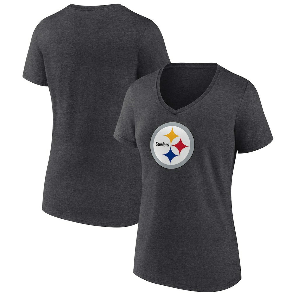 Pittsburgh Steelers Women's Primary Team Logo V-Neck T-Shirt | NFL On sale
