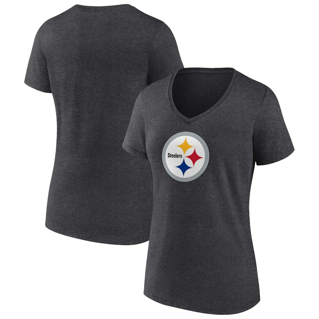 Pittsburgh Steelers Women's Primary Team Logo V-Neck T-Shirt | NFL On sale