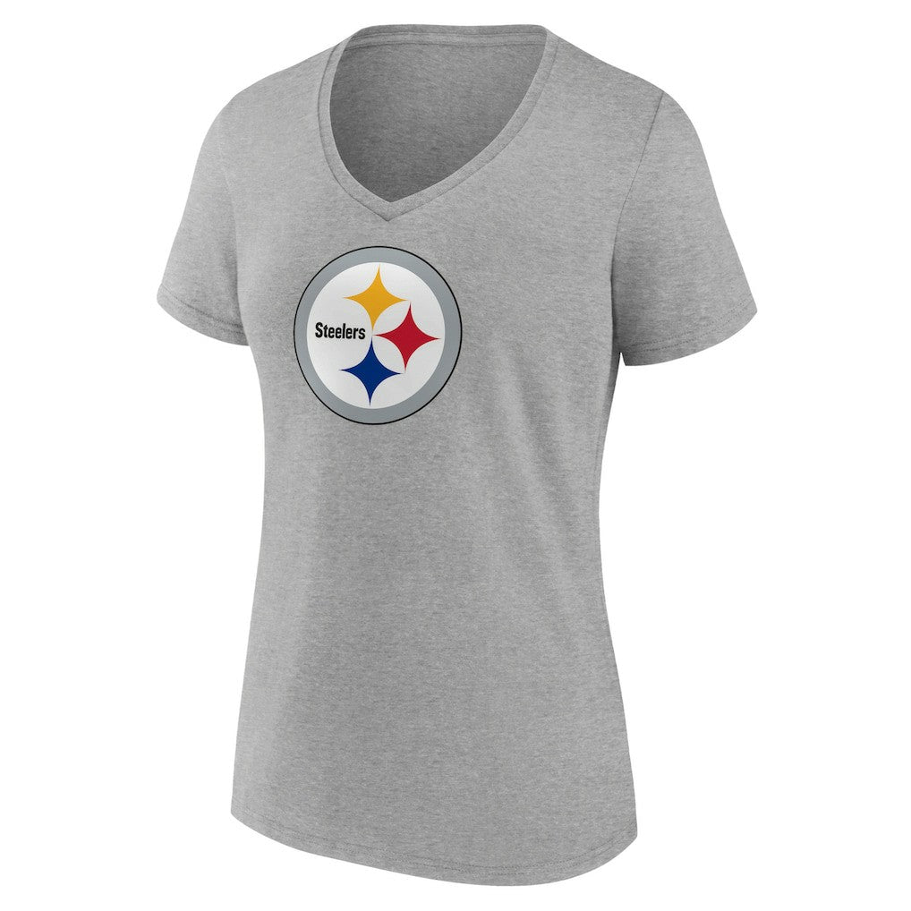 Pittsburgh Steelers Women's Primary Team Logo V-Neck T-Shirt | NFL Discount