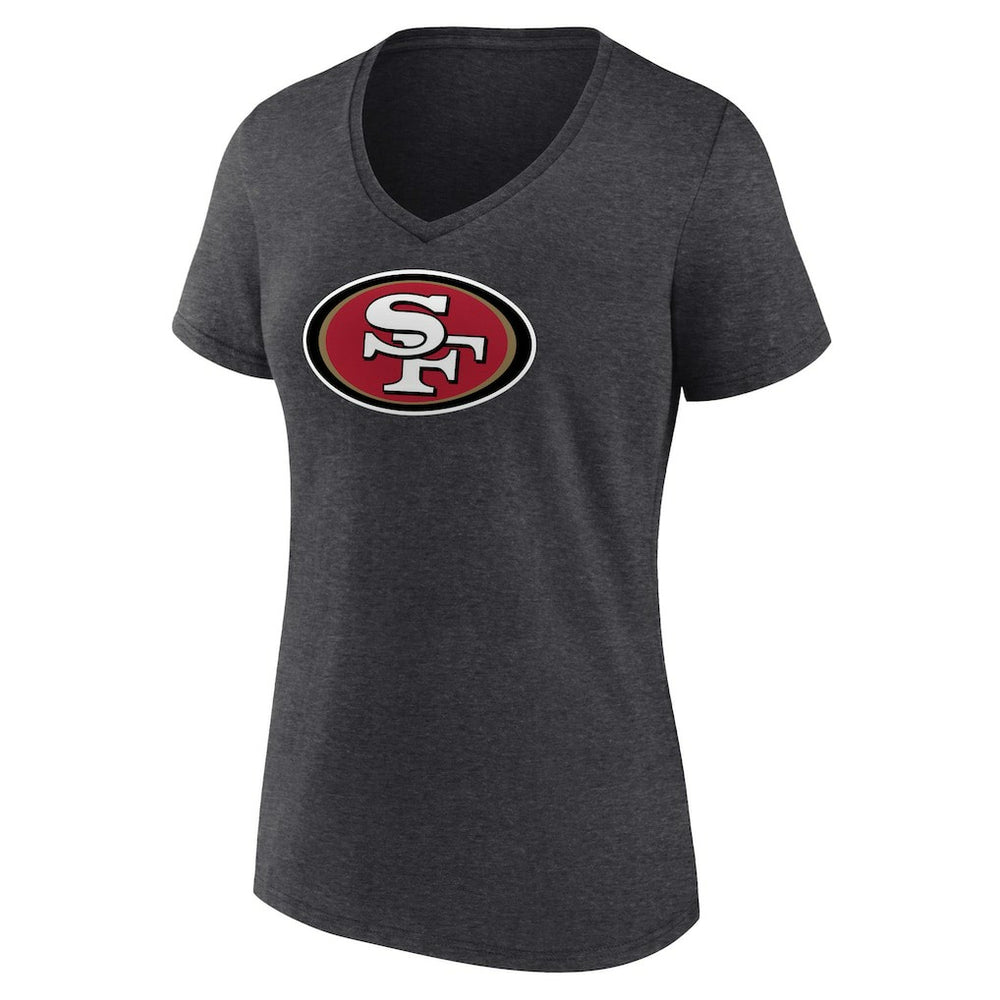 San Francisco 49ers Women's Primary Team Logo V-Neck T-Shirt | NFL US