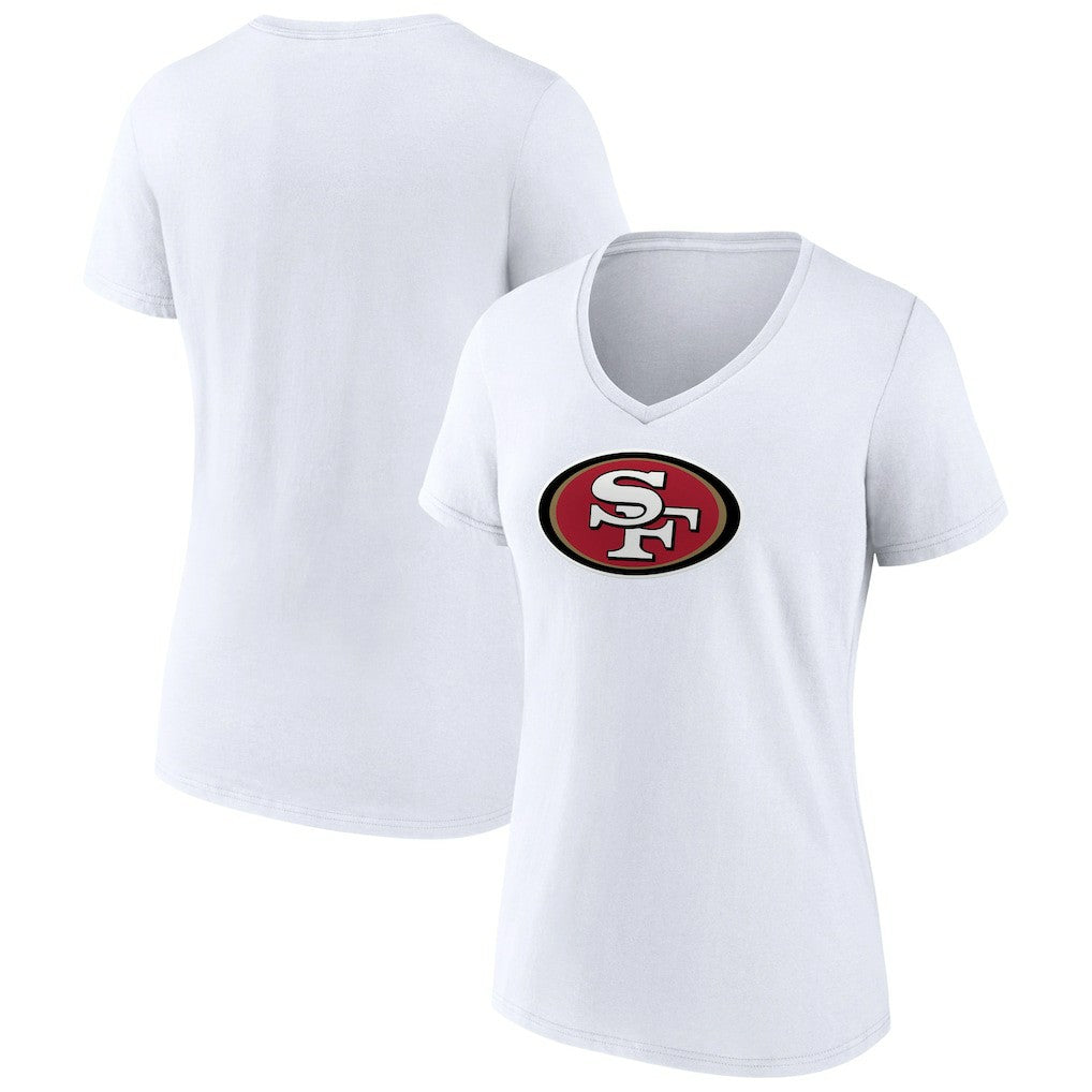 San Francisco 49ers Women's Primary Team Logo V-Neck T-Shirt | NFL Sale