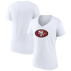 San Francisco 49ers Women's Primary Team Logo V-Neck T-Shirt | NFL Sale