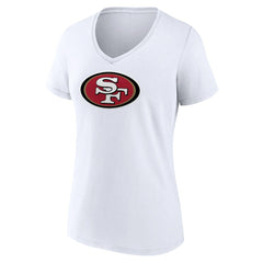 San Francisco 49ers Women's Primary Team Logo V-Neck T-Shirt | NFL Sale