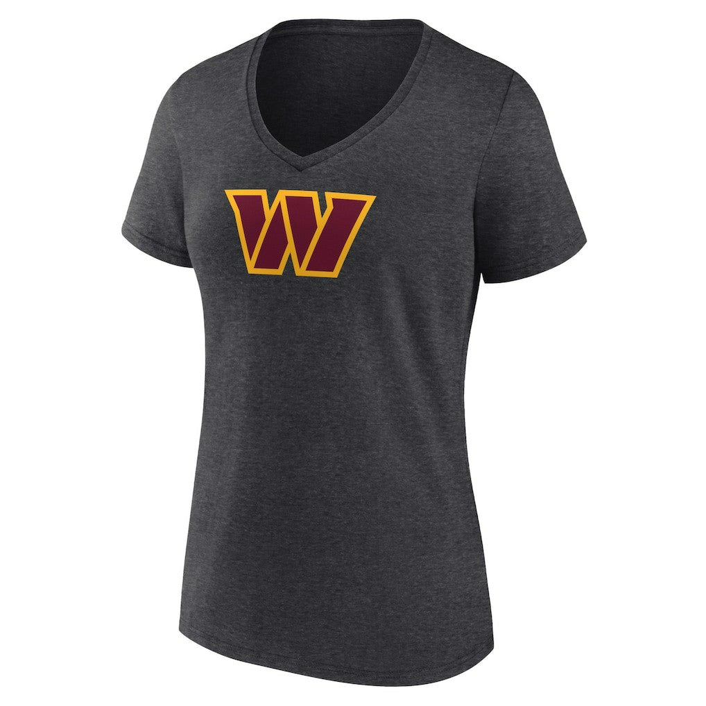 Washington Commanders Women's Primary Team Logo V-Neck T-Shirt | NFL Discount