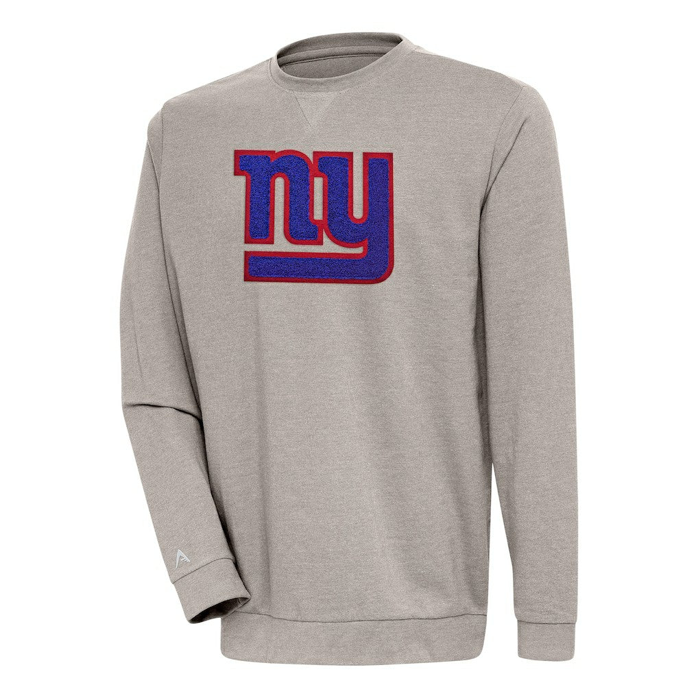 New York Giants Antigua Reward Chenille Pullover Crewneck Sweatshirt | NFL US