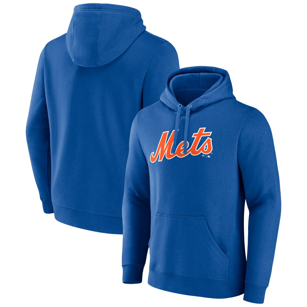 New York Mets Official Wordmark Pullover Hoodie - MLB Hoodies