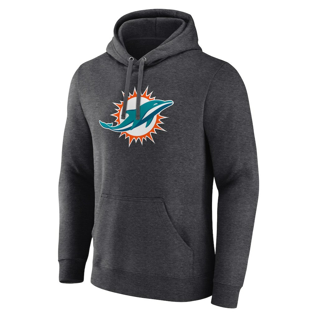 Miami Dolphins Primary Team Logo Fitted Pullover Hoodie | NFL Sale