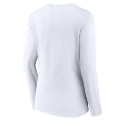 New Orleans Saints Women's Logo Team Lockup Long Sleeve V-Neck T-Shirt | NFL Online