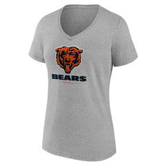 Chicago Bears Women's Logo Team Lockup V-Neck T-Shirt | NFL New