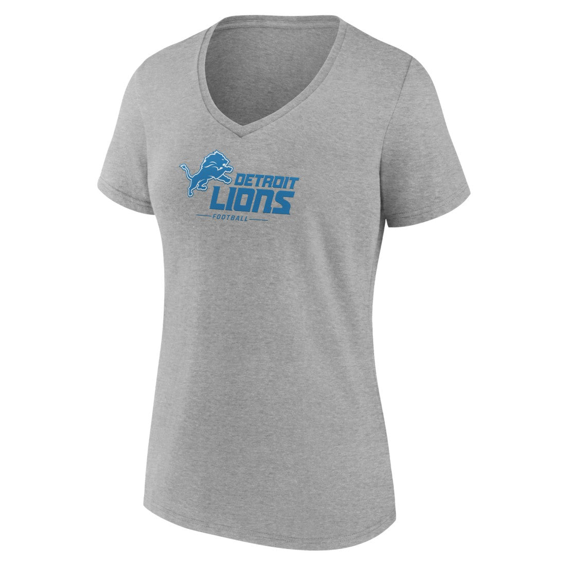 Detroit Lions Women's Logo Team Lockup V-Neck T-Shirt | NFL New