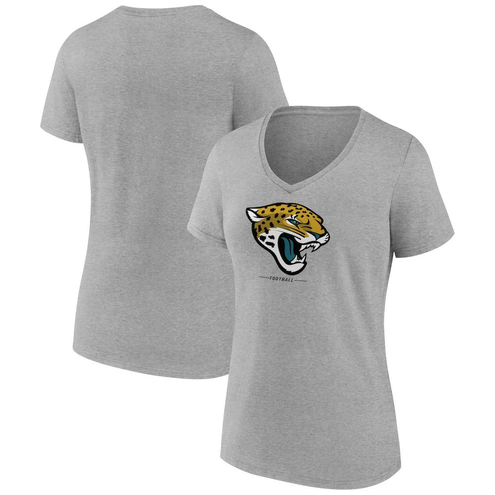 Jacksonville Jaguars Women's Logo Team Lockup V-Neck T-Shirt | NFL On sale