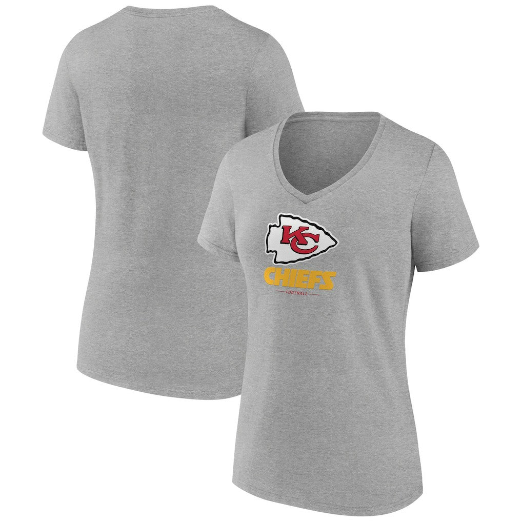 Kansas City Chiefs Women's Logo Team Lockup V-Neck T-Shirt | NFL Near me
