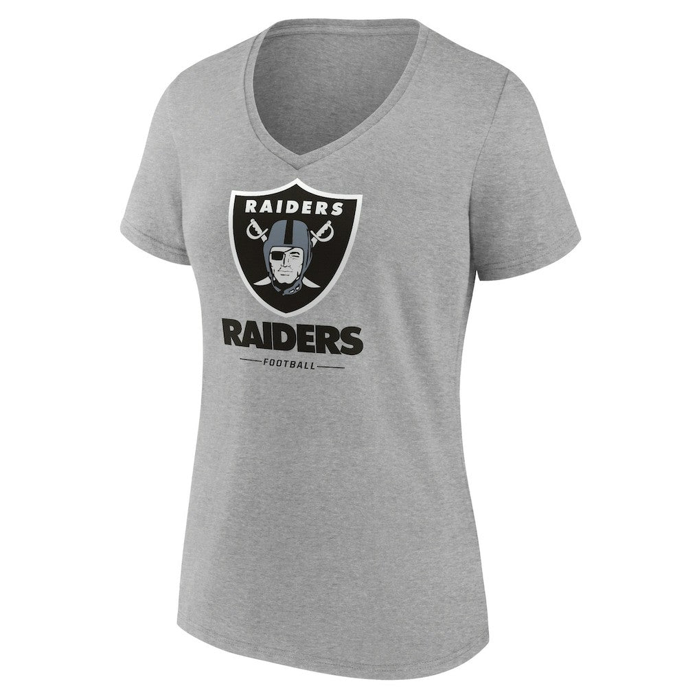 Las Vegas Raiders Women's Logo Team Lockup V-Neck T-Shirt | NFL New