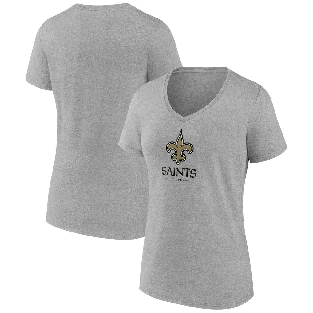 New Orleans Saints Women's Logo Team Lockup V-Neck T-Shirt | NFL Near me
