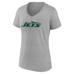 New York Jets Women's Logo Team Lockup V-Neck T-Shirt | NFL Hot