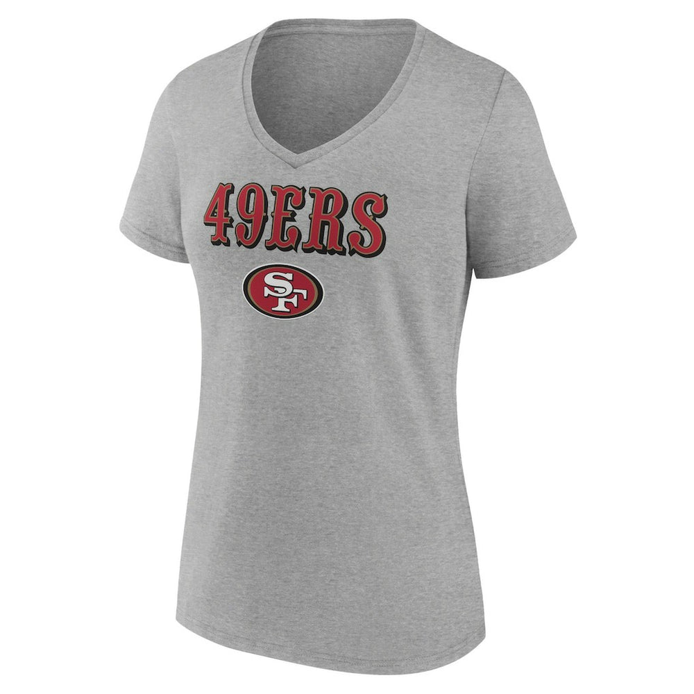 San Francisco 49ers Women's Logo Team Lockup V-Neck T-Shirt | NFL On sale