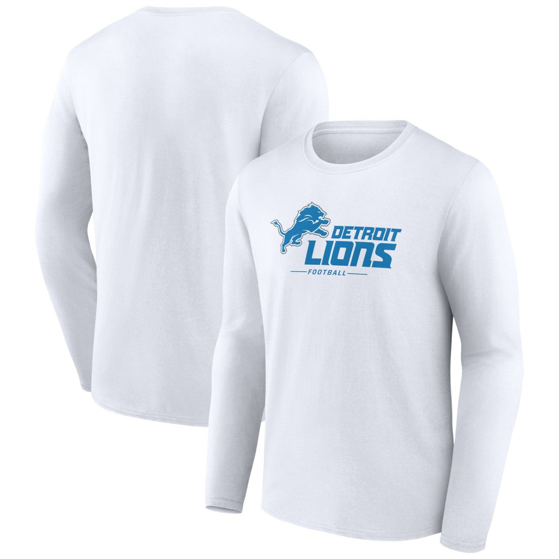 Detroit Lions Logo Team Lockup Long Sleeve T-Shirt | NFL Discount
