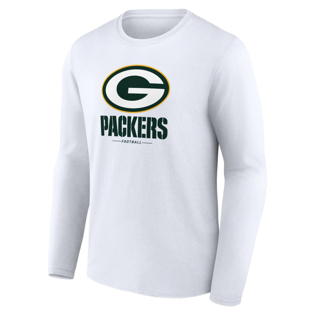 Green Bay Packers Logo Team Lockup Long Sleeve T-Shirt | NFL Discount