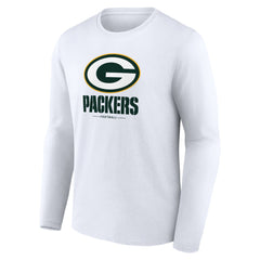 Green Bay Packers Logo Team Lockup Long Sleeve T-Shirt | NFL Discount