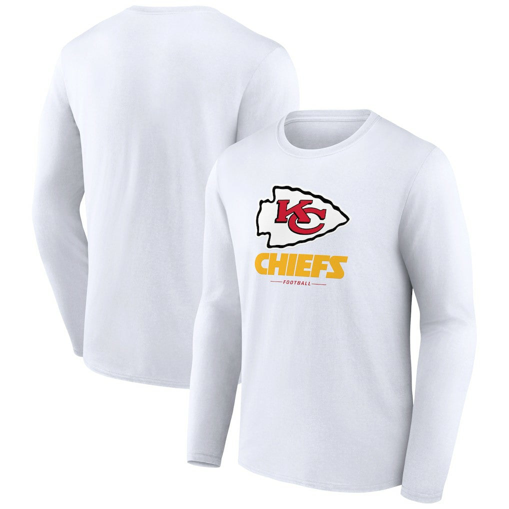 Kansas City Chiefs Logo Team Lockup Long Sleeve T-Shirt | NFL On sale