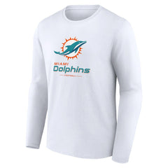 Miami Dolphins Logo Team Lockup Long Sleeve T-Shirt | NFL Sale
