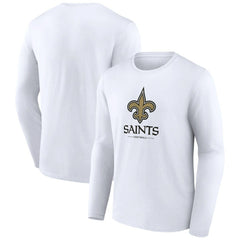 New Orleans Saints Logo Team Lockup Long Sleeve T-Shirt | NFL Discount