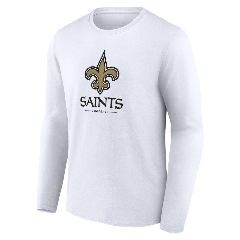 New Orleans Saints Logo Team Lockup Long Sleeve T-Shirt | NFL Discount