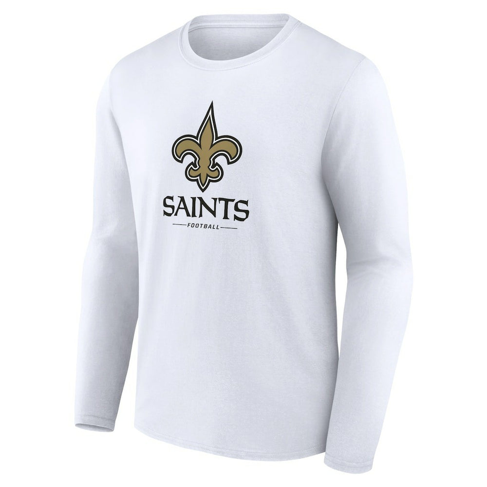 New Orleans Saints Logo Team Lockup Long Sleeve T-Shirt | NFL Discount