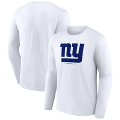 New York Giants Logo Team Lockup Long Sleeve T-Shirt | NFL On sale