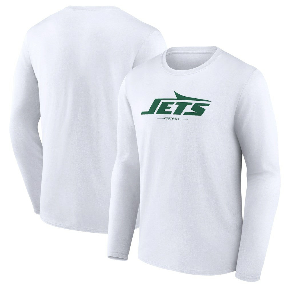 New York Jets Logo Team Lockup Long Sleeve T-Shirt | NFL Outlet