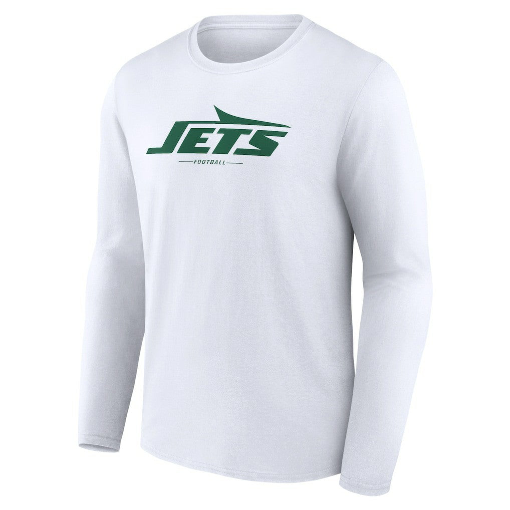 New York Jets Logo Team Lockup Long Sleeve T-Shirt | NFL Outlet