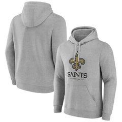 New Orleans Saints Primary Logo Team Lockup Fitted Pullover Hoodie | NFL US