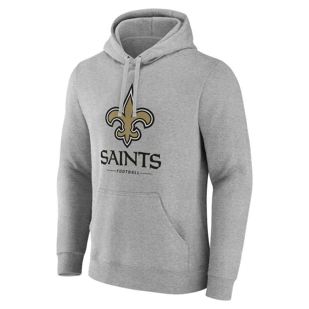 New Orleans Saints Primary Logo Team Lockup Fitted Pullover Hoodie | NFL US