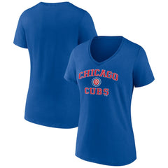Chicago Cubs Women's Heart and Soul V-Neck T-Shirt - MLB T-shirts