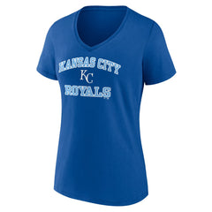 Kansas City Royals Women's Heart and Soul V-Neck T-Shirt - MLB T-shirts