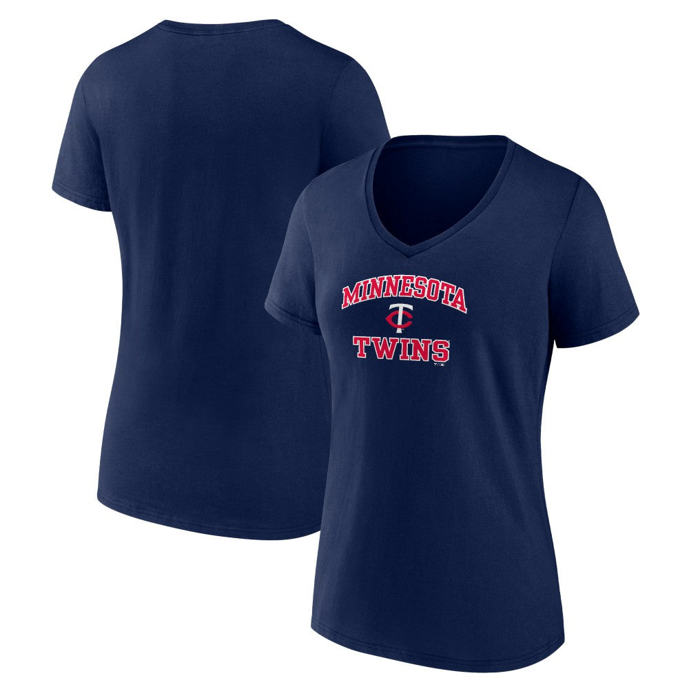 Minnesota Twins Women's Heart and Soul V-Neck T-Shirt - MLB T-shirts