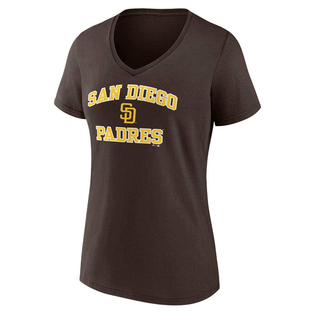 San Diego Padres Women's Heart and Soul V-Neck T-Shirt - MLB T-shirts