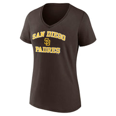 San Diego Padres Women's Heart and Soul V-Neck T-Shirt - MLB T-shirts