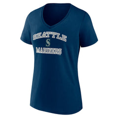 Seattle Mariners Women's Heart and Soul V-Neck T-Shirt - MLB T-shirts