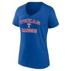 Texas Rangers Women's Heart and Soul V-Neck T-Shirt - MLB T-shirts